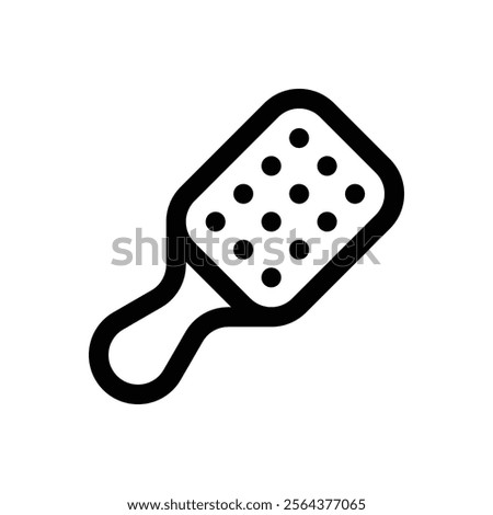 Hairbrush. Editable stroke vector icon.