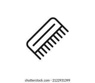 Haarbürste-Flachsymbol. Einzelnes, qualitativ hochwertiges Umrisssymbol für Webdesign oder mobile App.  Erstellen Sie feine Linienschilder für das Design-Logo, Visitenkarte usw. Umrisspiktogramm EPS10