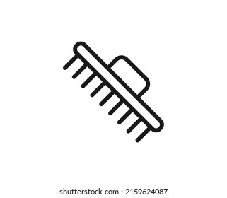 Hairbrush flat icon. Single high quality outline symbol for web design or mobile app. Grooming thin line signs for design logo, visit card, etc. Outline pictogram EPS10