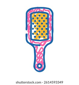hairbrush hygiene doodle icon sketch vector. hairbrush hygiene sign. isolated symbol illustration