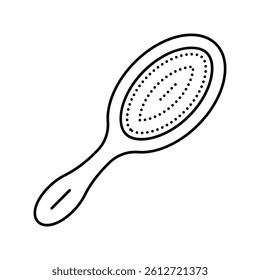 hairbrush hygiene line icon vector. hairbrush hygiene sign. isolated contour symbol black illustration