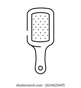 hairbrush hygiene line icon vector. hairbrush hygiene sign. isolated contour symbol black illustration