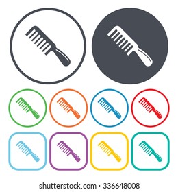 Hairbrush icon. 
