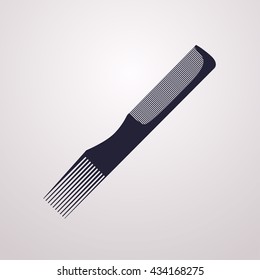 Hairbrush icon. Comb vector. Simple icon isolated on light background.