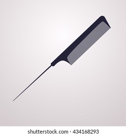 Hairbrush icon. Comb vector. Simple icon isolated on light background.
