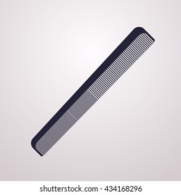 Hairbrush icon. Comb vector. Simple icon isolated on light background.