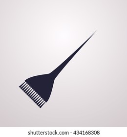 Hairbrush icon. Comb vector. Simple icon isolated on light background.