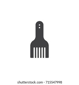 Hairbrush icon vector, filled flat sign, solid pictogram isolated on white. Symbol, logo illustration.