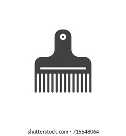 Hairbrush icon vector, filled flat sign, solid pictogram isolated on white. Symbol, logo illustration.