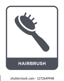 hairbrush icon vector on white background, hairbrush trendy filled icons from Beauty collection, hairbrush simple element illustration