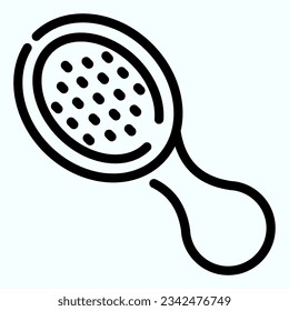 Hairbrush line icon. Fashion comb vector illustration isolated on white. Hair brush outline style designed for and app. Eps 10.