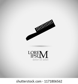 Hairbrush logo. Vector