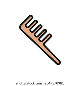 Hairbrush make up beauty icon vector basic design simple and modern concept graphic