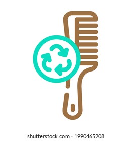 hairbrush zero waste equipment color icon vector. hairbrush zero waste equipment sign. isolated symbol illustration