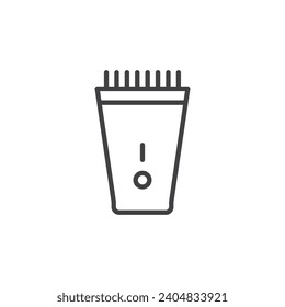 hairclipper icon. sign for mobile concept and web design. outline vector icon. symbol, logo illustration. vector graphics.