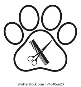 haircut dogs on a white background