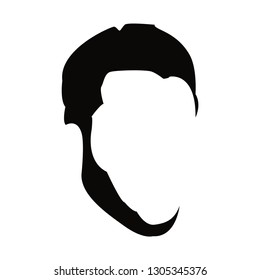 haircut glyph icon, modern concept, editable content, simple style