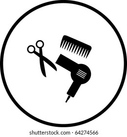 haircut or hair salon symbol 2