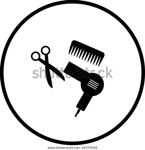 Haircut Hair Salon Symbol 2 Stock Vector Royalty Free 64274566