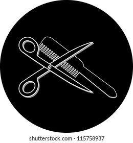 haircut or hair salon symbol