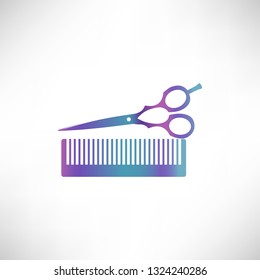 haircut or hair salon symbol.