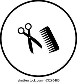 haircut or hair salon symbol