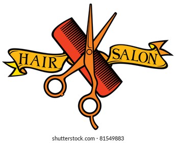 haircut or hair salon symbol