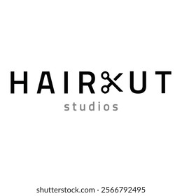 Haircut hairdresser barber hairstylist logo editable for logo