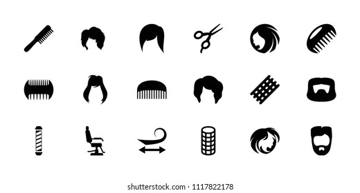 Haircut Icon Collection 18 Haircut Filled Stock Vector Royalty Free 1117822178 