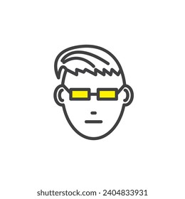 haircut icon. sign for mobile concept and web design. outline vector icon. symbol, logo illustration. vector graphics.