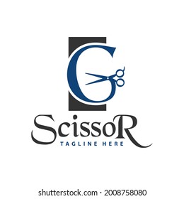 haircut inspiration logo design with letter G
