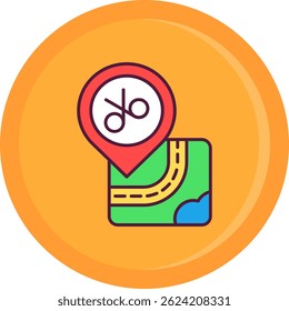 Haarschnitt Linie Vektor Symbol Design