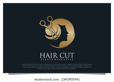 Haircut logo design element vector for your business