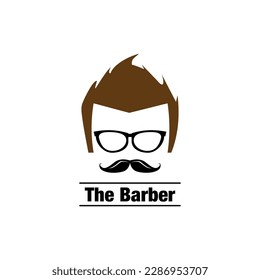 haircut logo design vector Template