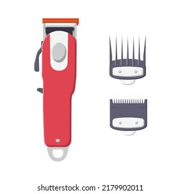 Haircut Machine Flat Illustration. Clean Icon Design Element on Isolated White Background