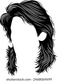 haircut man with mullet hairstyle