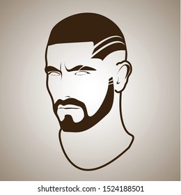 Haircut model vector for gent