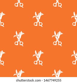 Haircut pattern vector orange for any web design best