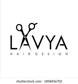 haircut salon and fashion logo design