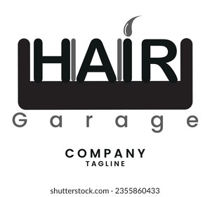 haircut salon and fashion logo design