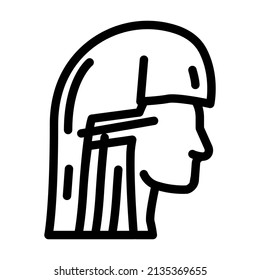 haircut salon service line icon vector. haircut salon service sign. isolated contour symbol black illustration