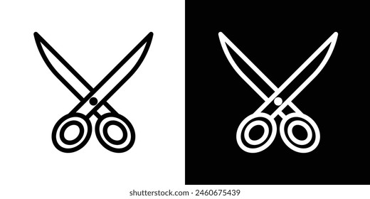 Haircut Scissors Icon Set. Barber Tool Vector Symbol. Styling Scissors Icon.