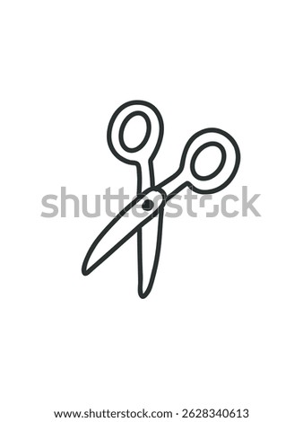 Haircut scissors, simple vector illustration
