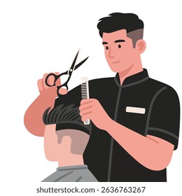 Haircut Service Provided by Professional Stylist in Salon
