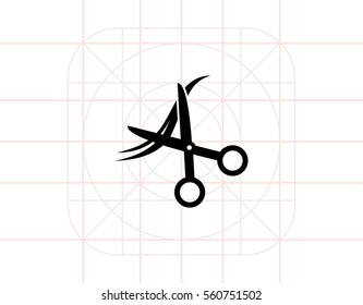 Haircut simple icon