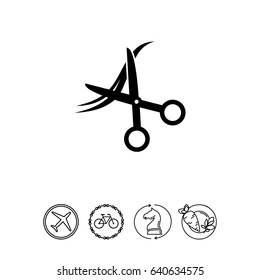 Haircut simple icon