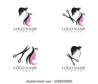 Haircut style logo design vector illustration