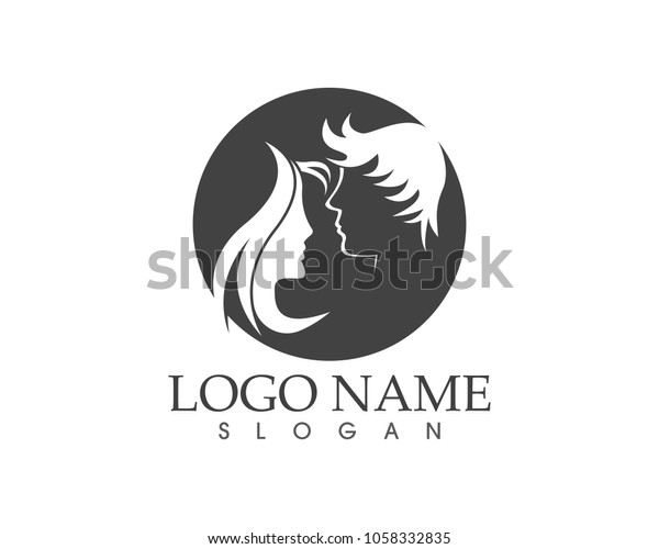Haircut Style Logo Design Vector Illustration Stock