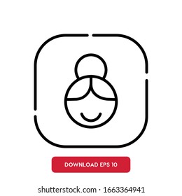 Haircut symbol, beauty salon outline vector icon. Modern, simple flat vector illustration for web site or mobile app