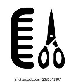 Haircut Vector Glyph Icon For Personal And Commercial Use.

